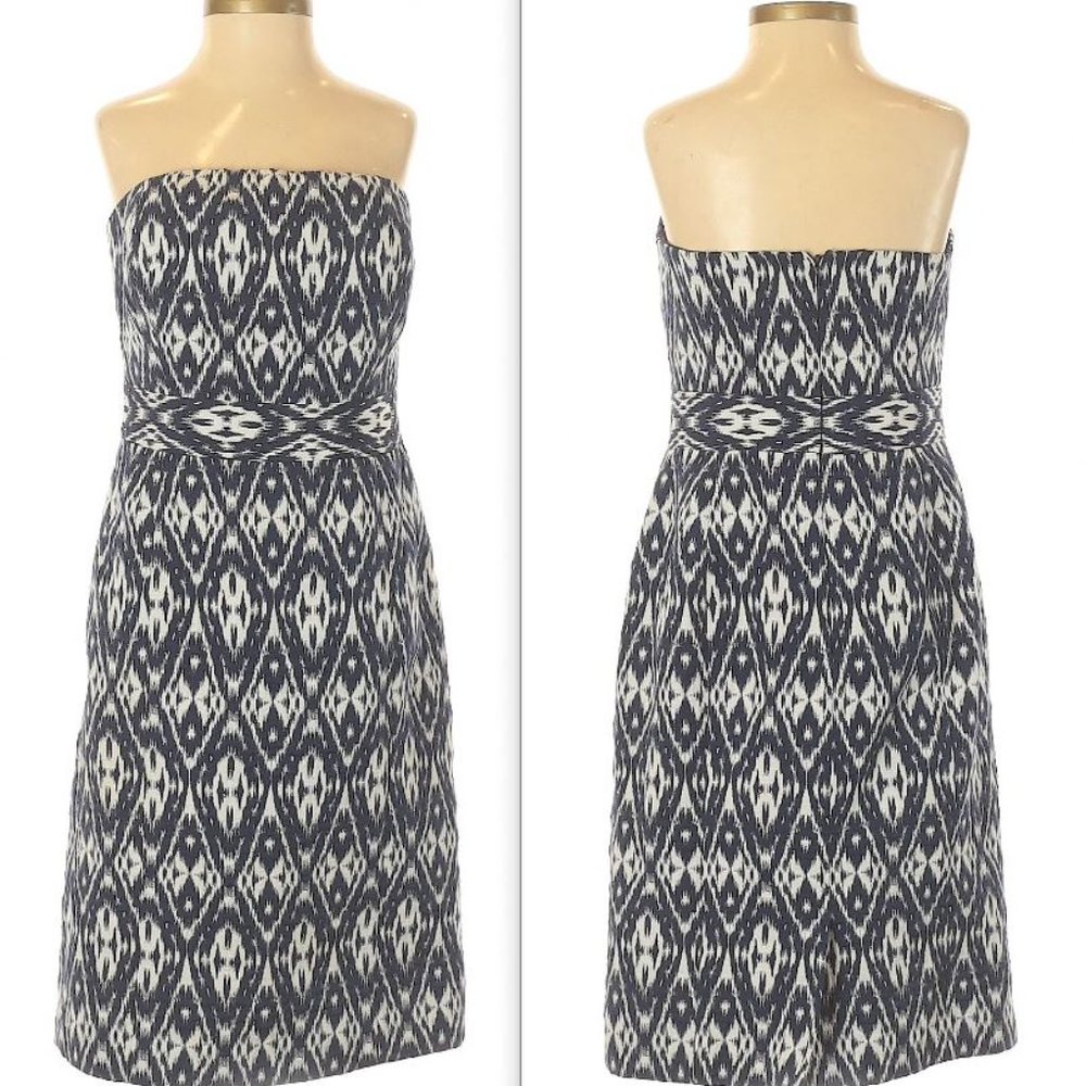 BANANA REPUBLIC Strapless Ikat Dress